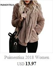 Puimentiua новые зимние утолщенные флисовые пальто для женщин длинные теплые с длинным рукавом из искусственного меха с отворотом куртка Женский плюшевый Кардиган Верхняя одежда