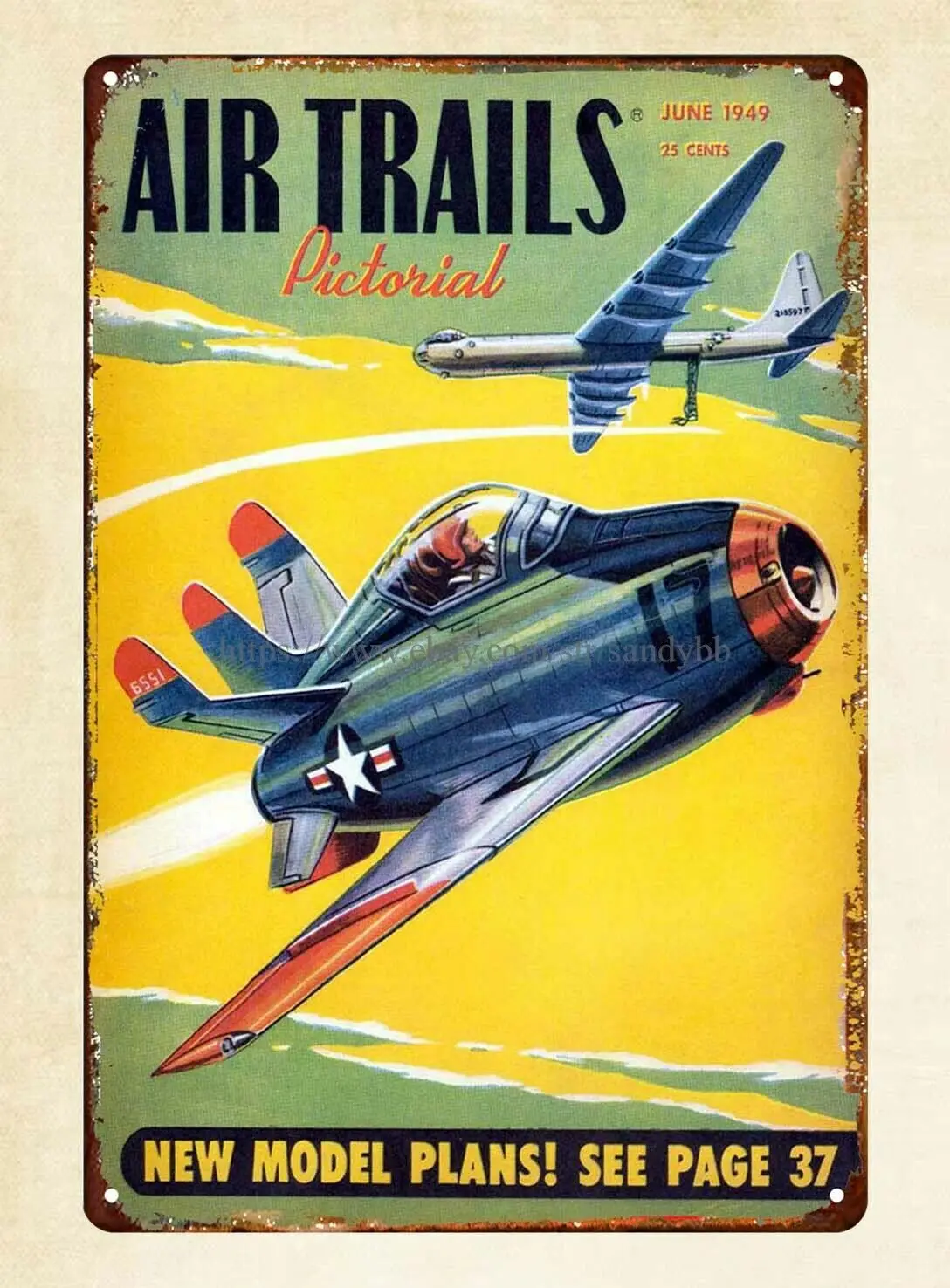 

McDonnell XF-85 GoblinAir трассы с графическим изображением 1949 металлическая жестяная вывеска стены интерьера