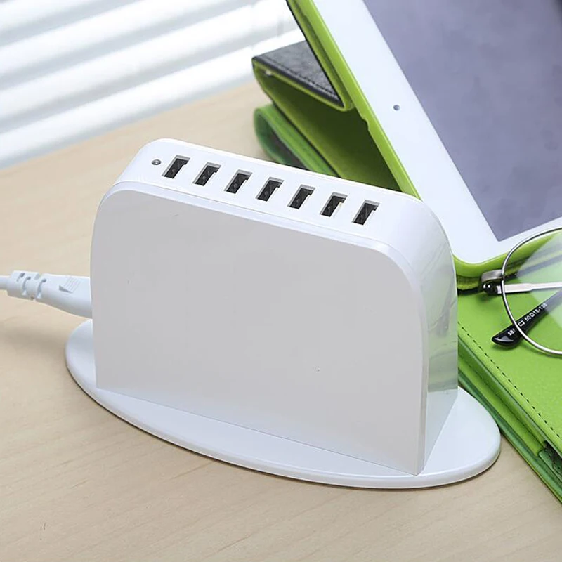 Дорожная зарядная розетка с 7 USB портами настенное зарядное устройство для iPhone