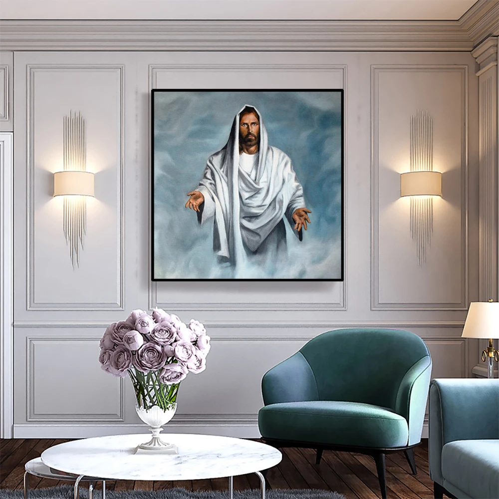 

Jesus Portrait Canvas Painting Wall Art Nordic Decoration Home Modern Poster For Living Room Home Decor Print Pictures