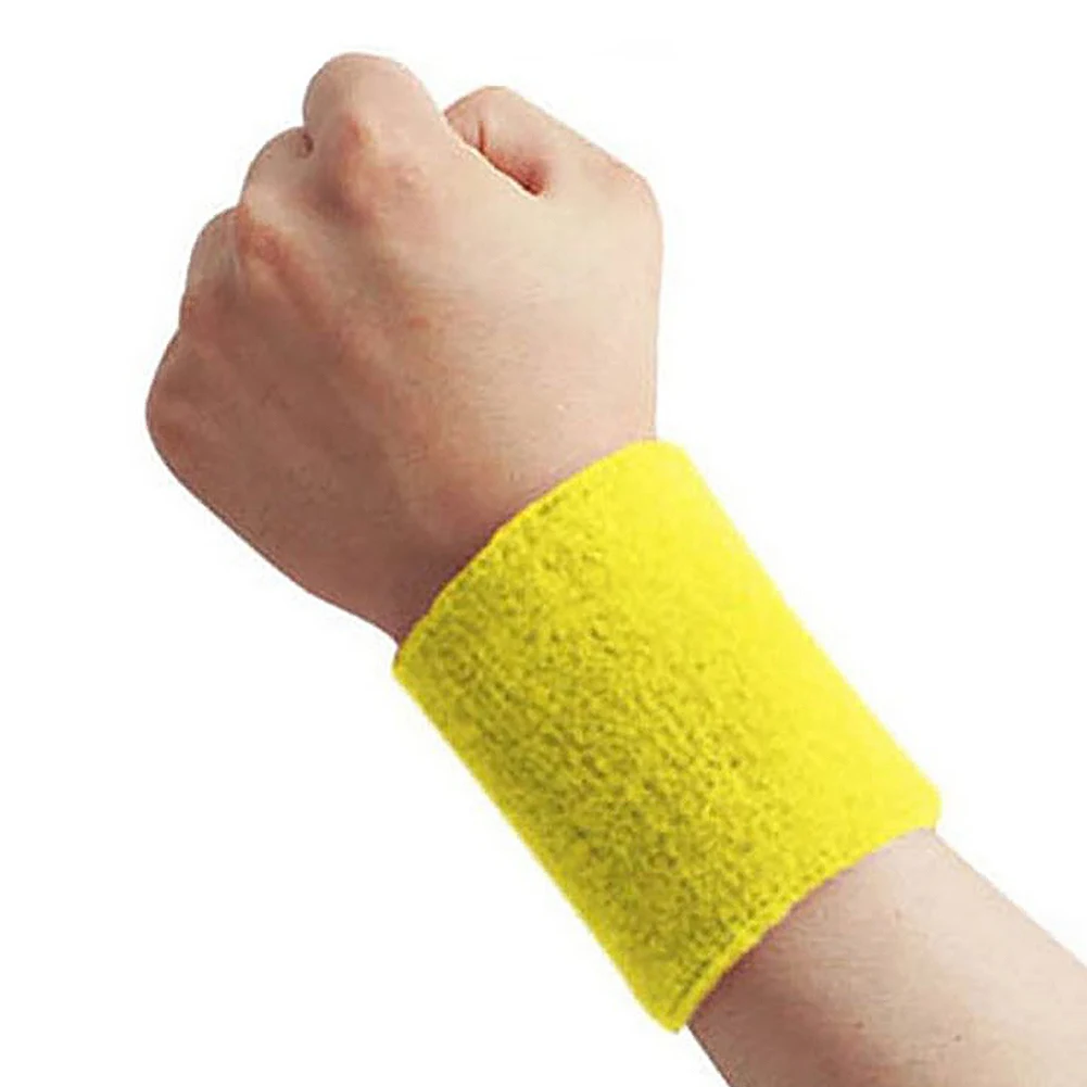 Хлопковая махровая ткань в стиле унисекс ремешок на запястье для тенниса йоги