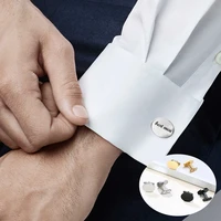 new custom mens cufflinks stainless steel oval shirt cuff button personalized initial wedding date man cuff links