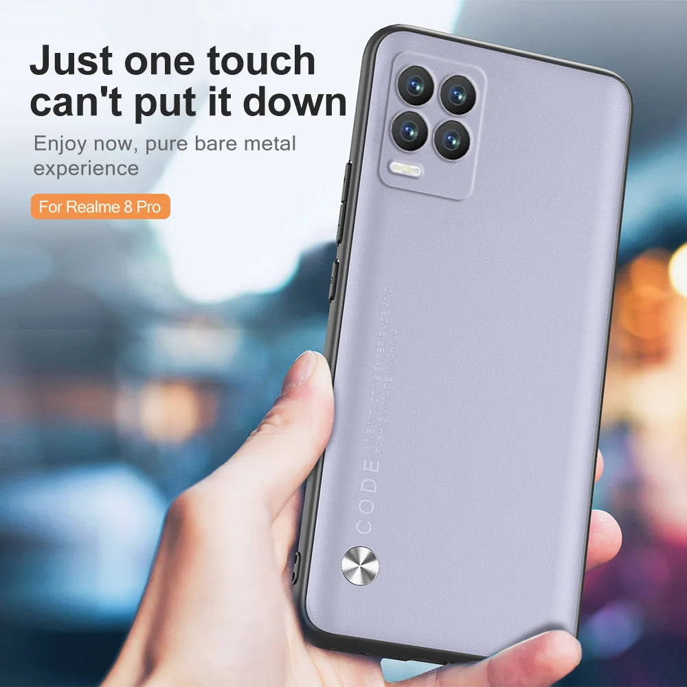 luxury leather case for oppo realme 8 pro shockproof full cover phone back shell funda for realmy realmi realme8 silicone bumper free global shipping