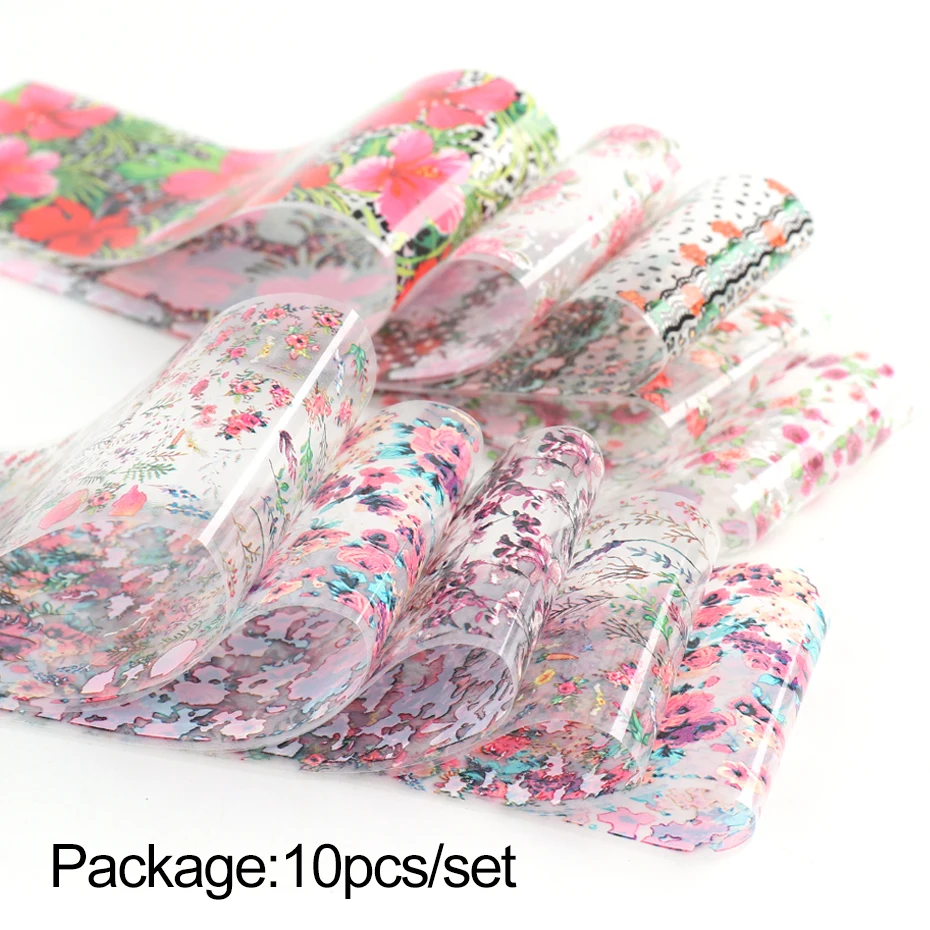 Переводные фольгированные наклейки для дизайна ногтей простые слайдеры с