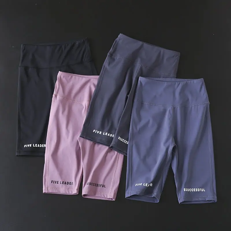 

Летние шорты для йоги, спортивные облегающие шорты с высокой талией, быстросохнущие шорты для бега и фитнеса