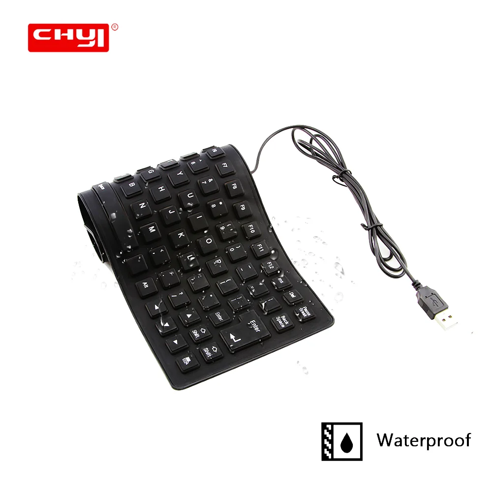 

CHYI 85 Keys Washable Keyboard Soft Silicone Rubber Keyboards Waterproof Keyboard For PC Laptop Notebook