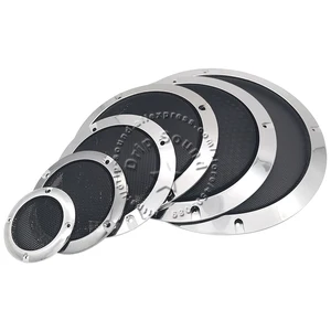 Чехол для решетки динамика, для автомобиля 23456,5810 дюймов, декоративная круглая металлическая сетка для преобразования звука в автомобиль