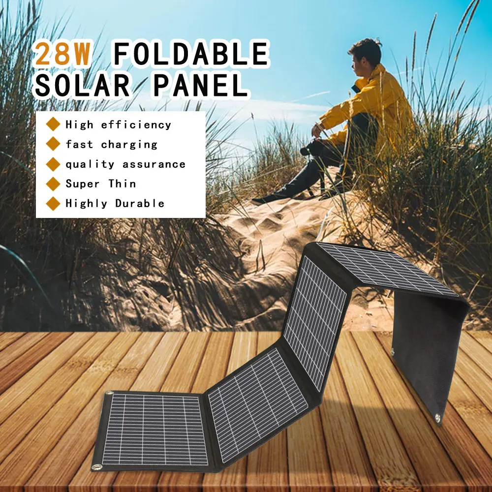 Горячая Распродажа многофункциональная складная солнечная панель 18 в 28 Вт