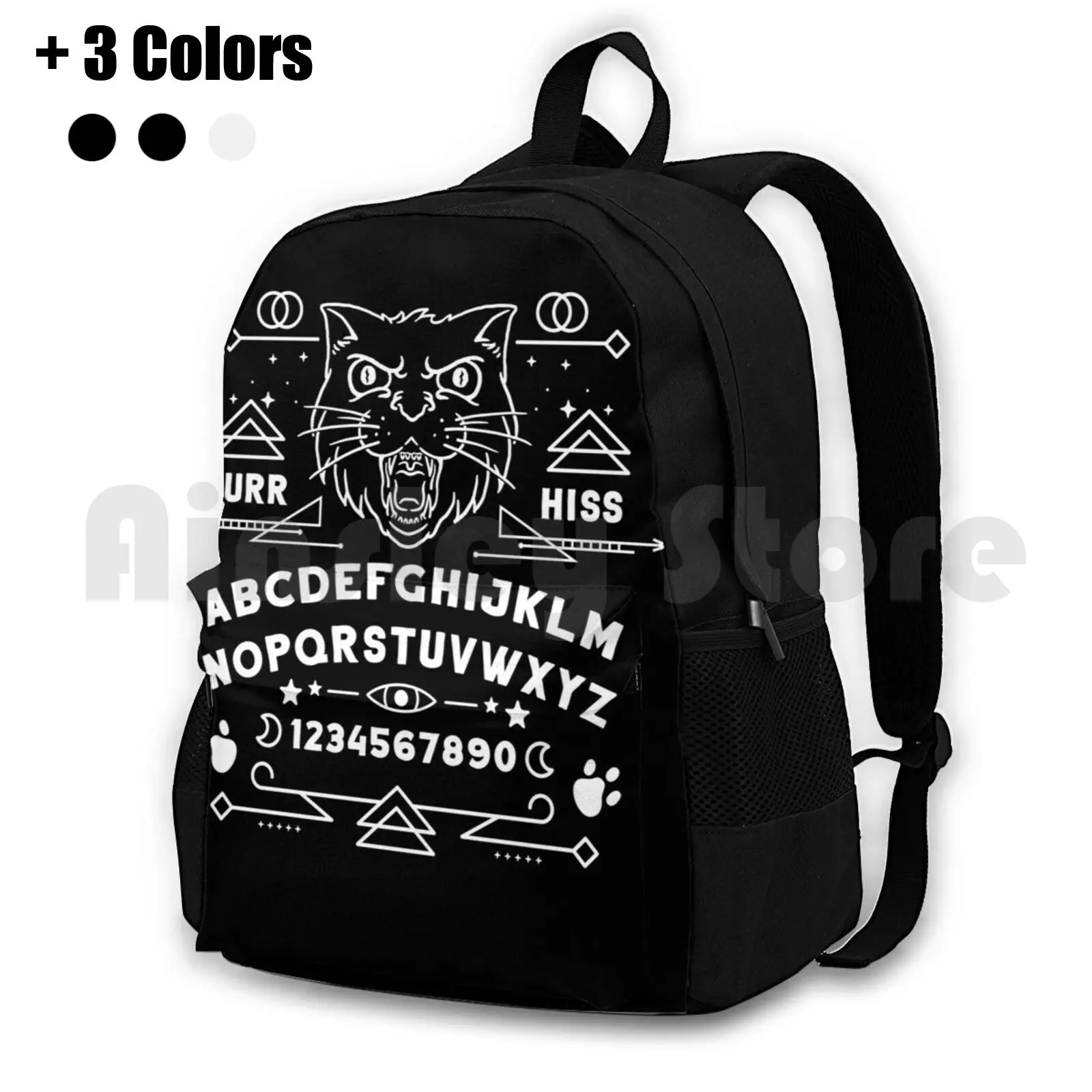 

Cat Ouija Outdoor Hiking Backpack Riding Climbing Sports Bag Cat Cats Cat Lover Cool Cat Cute Cat Hiss Cat I Love Cats Funny