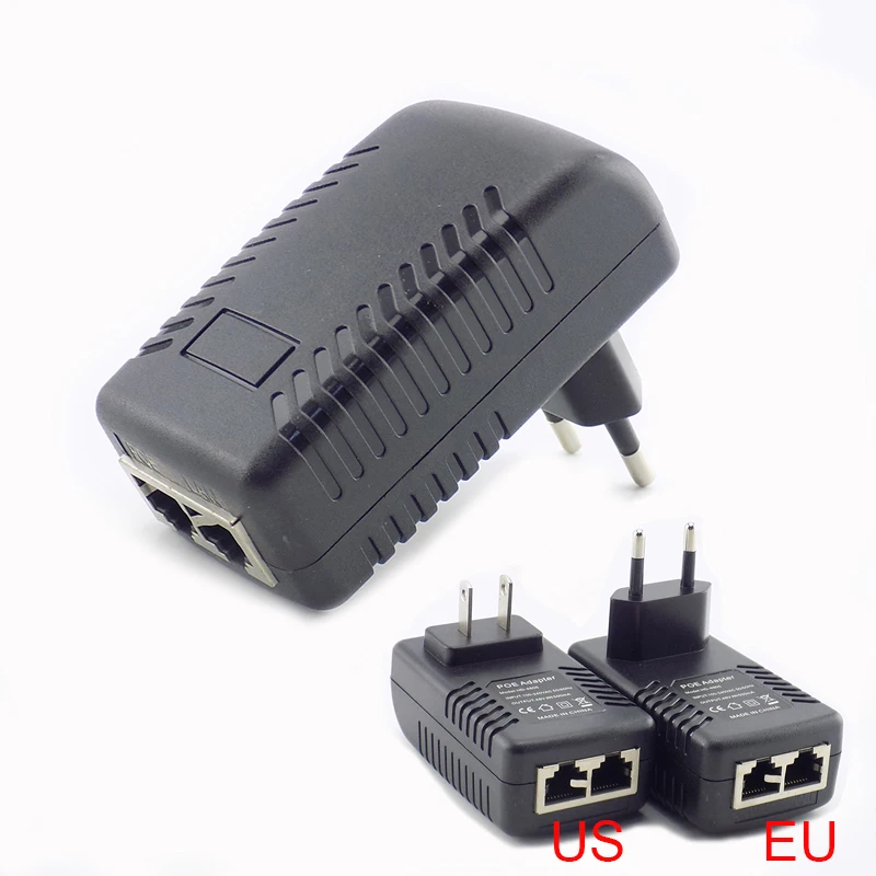 DC 48V 0.5A 24W Poe Мощность адаптер форсунка переключатель POE IP Камера Wifi инжектор