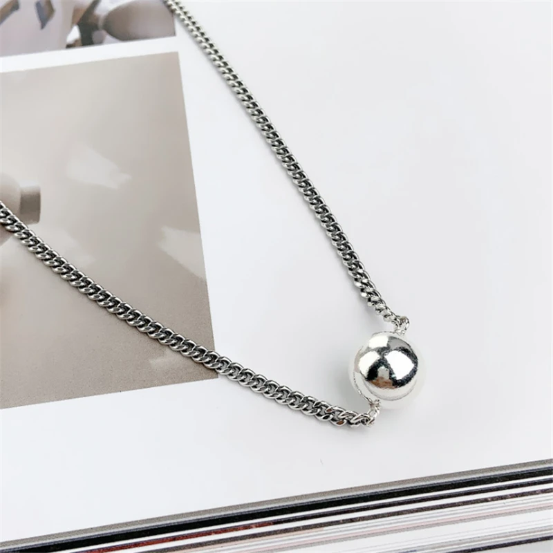 Модное простое классическое массивное ожерелье с круглым шариком тибетская