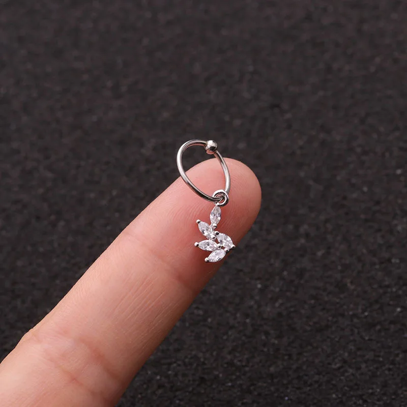 1 шт. милые маленькие круглые подвески в форме Креста сердца Луны пирсинг для