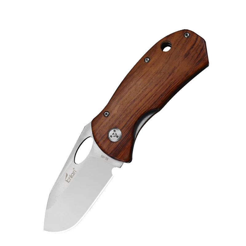 Складной карманный нож Enlan с деревянной ручкой для спорта на открытом воздухе
