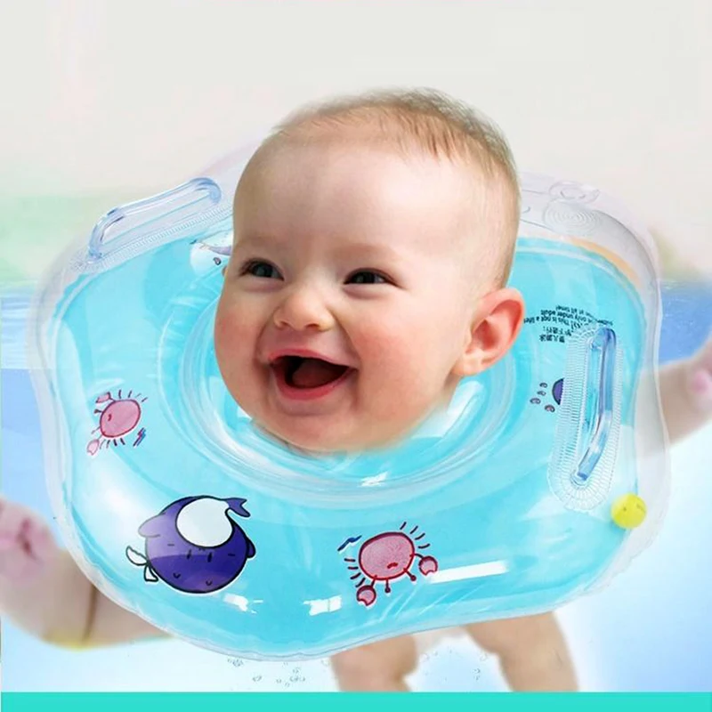 

Baby Swimming Pool Accessories Cartoon Newborn Neck Ring Safety Swimming Ring Infant Baby Neck Float Circle Bathing Accessories