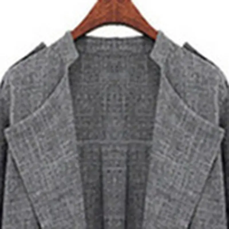 Женский Повседневный Тренч цвета хаки длинная верхняя одежда свободная для