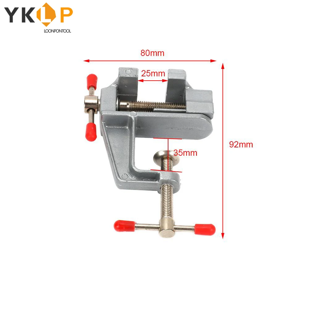 92mm Aluminum Alloy Clamp On Table Bench Vise Mini Tool Vice Muliti-Funcational for Miniature Small Jewelers Hobby | Инструменты