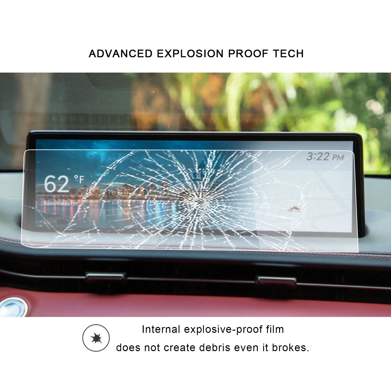 ruiya for g80 gv80 gv70 2021 14 5 inch car navigation touch screen protector auto interior accessories tempered glass film free global shipping