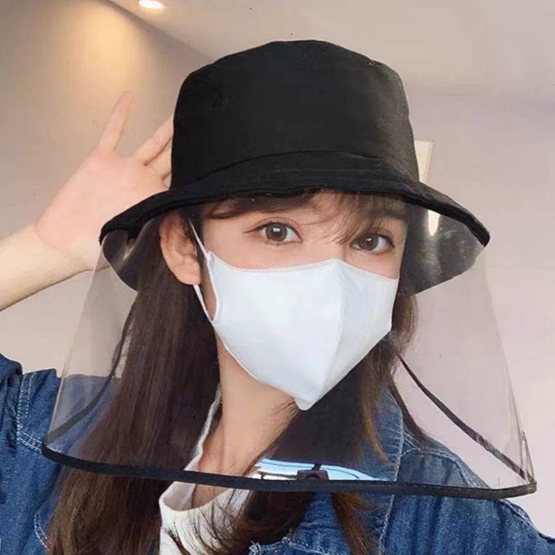 

2021 New Solid Color PVC Fisherman Hat Fashion New Unisex Cap Protective Cap Panama for Men Sunhat