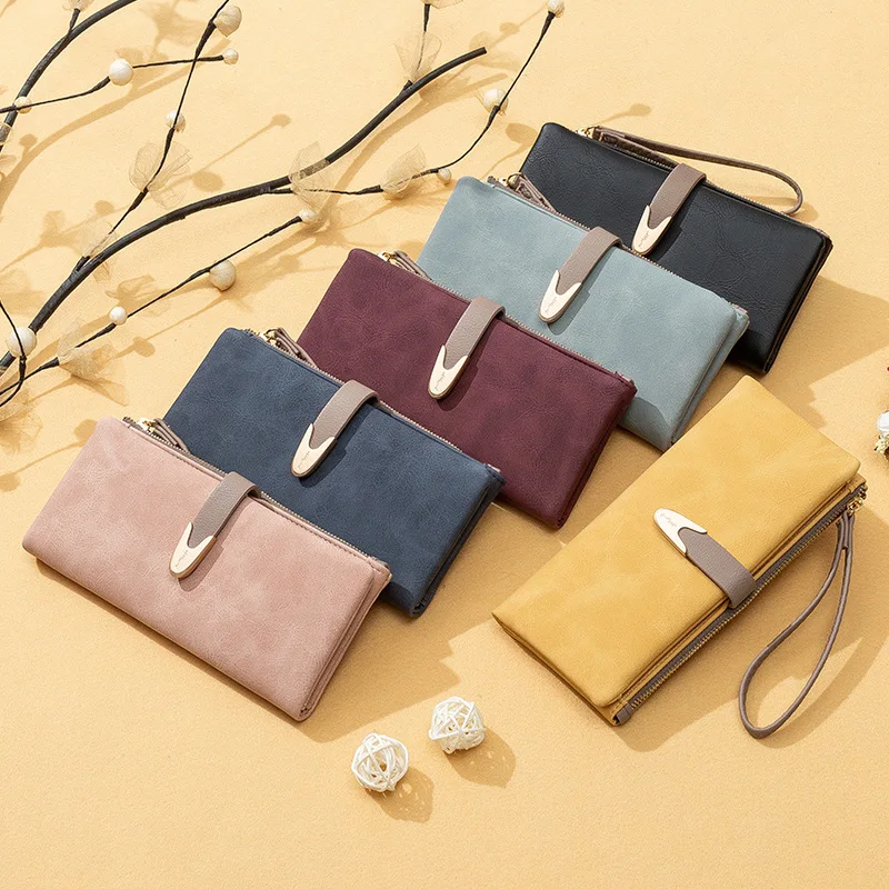 2020 Women Wallets Fashion Long Leather Female Clutch Purse Money Bag Zipper Wristlet Luxury Brand Ladies Big Wallet For | Багаж и сумки