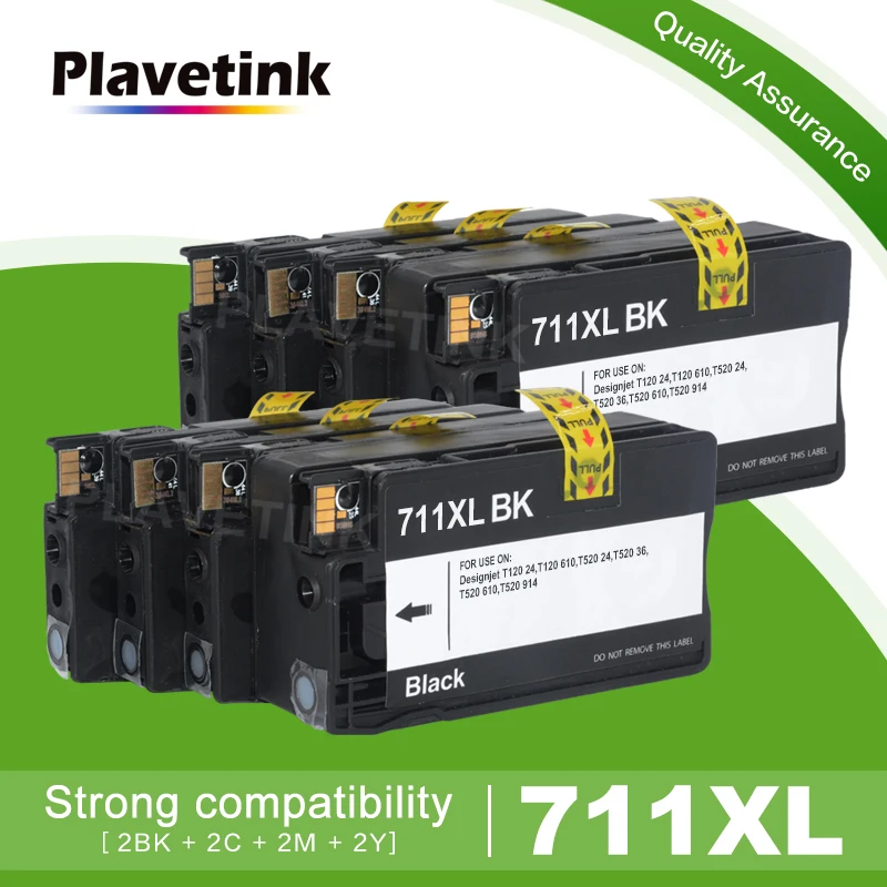 Plavetink 2 комплекта 711 XL картридж с чернилами для принтера Замена HP Designjet T120 24 610 T520 36
