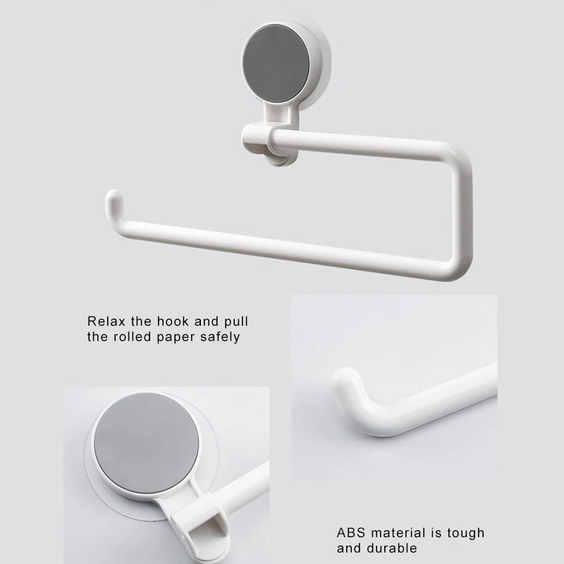 Multi-function Bathroom Towel Paper Roll Rack Vacuum Suction Cup Kitchen Holder TSH Shop | Дом и сад