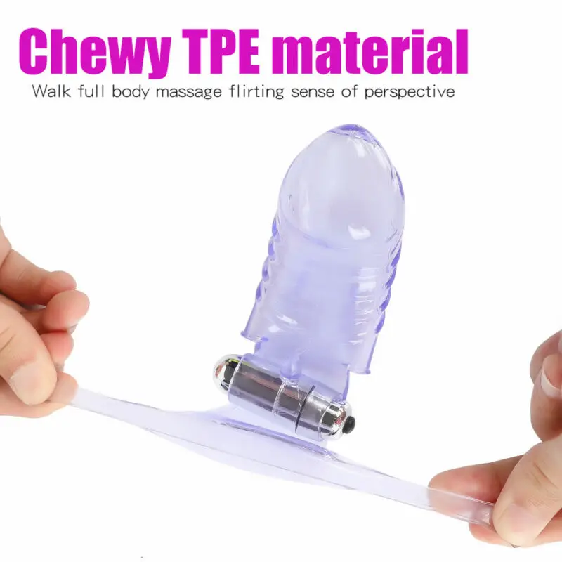 Секс-игрушки силиконовый вибратор на палец массажер точки G фаллоимитатор флирт