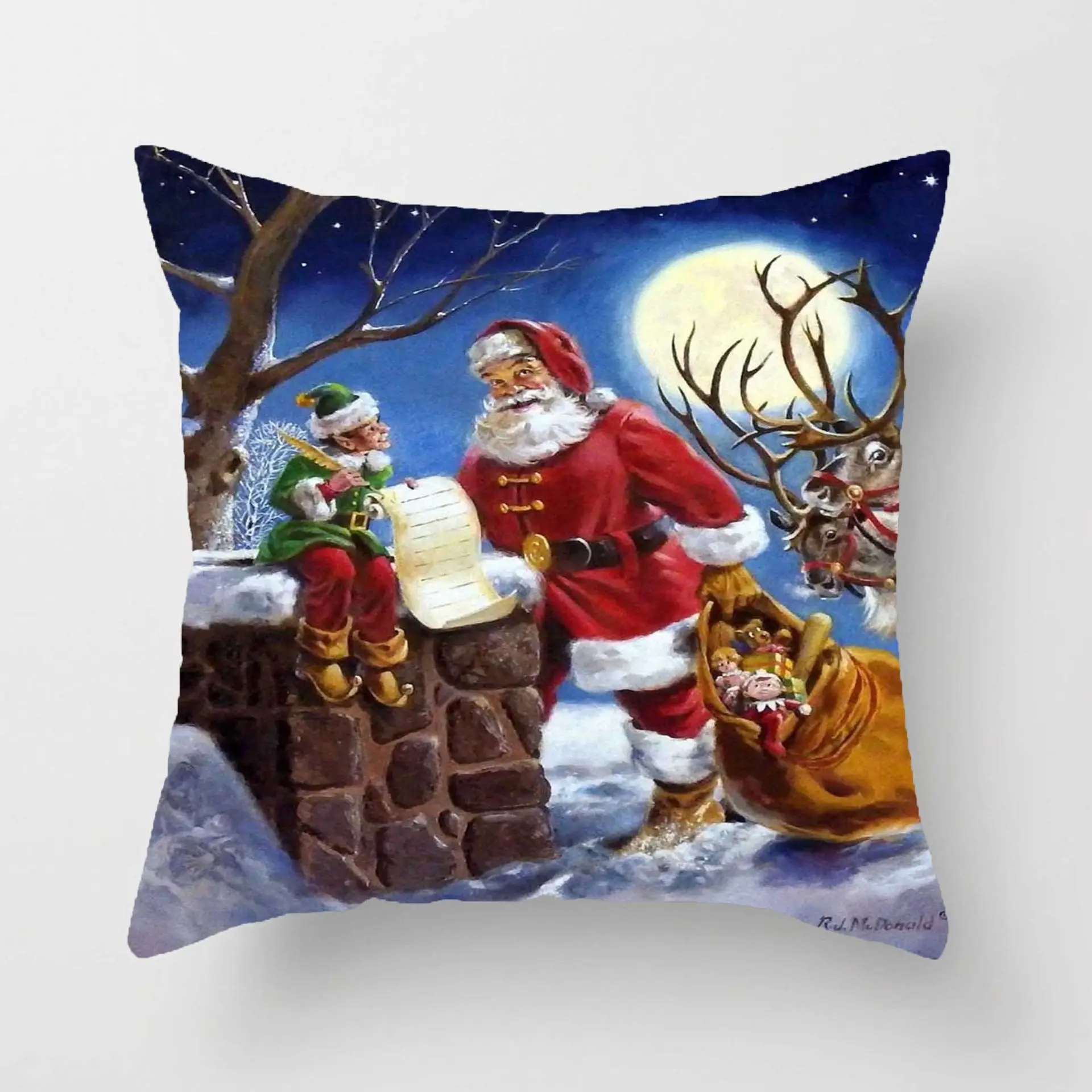 Новогодний Рождественский Декор для дома Санта Снеговик Счастливого Рождества