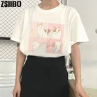 Женская смешная Милая рубашка с котом, Винтажная футболка с коротким рукавом, одежда из джерси в стиле панк, женская одежда, футболки, топы, футболки