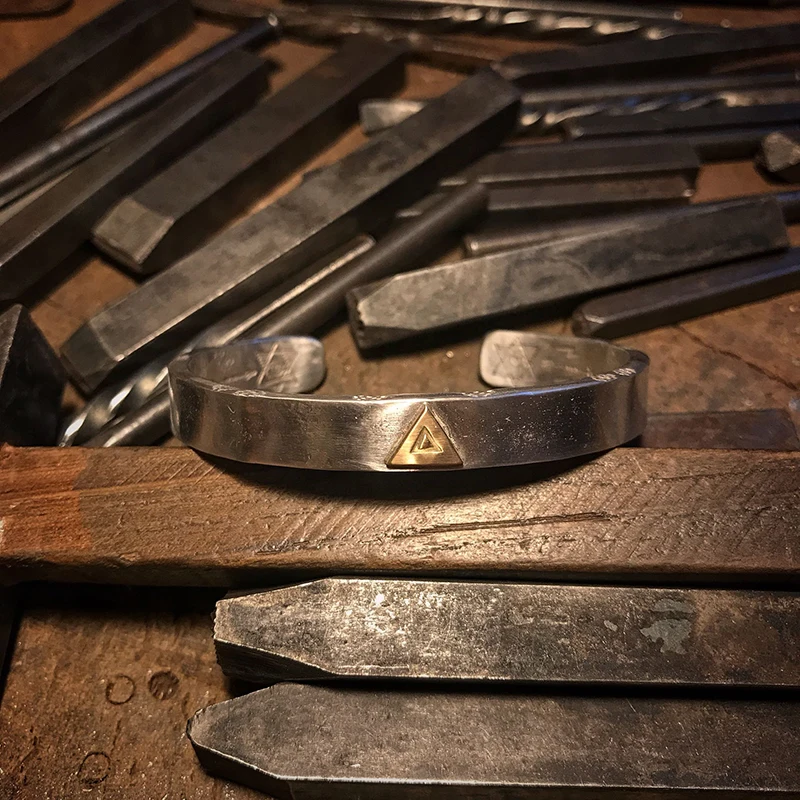 Новый простой и грубый Ретро Серебряный браслет модный мужской женский ручной