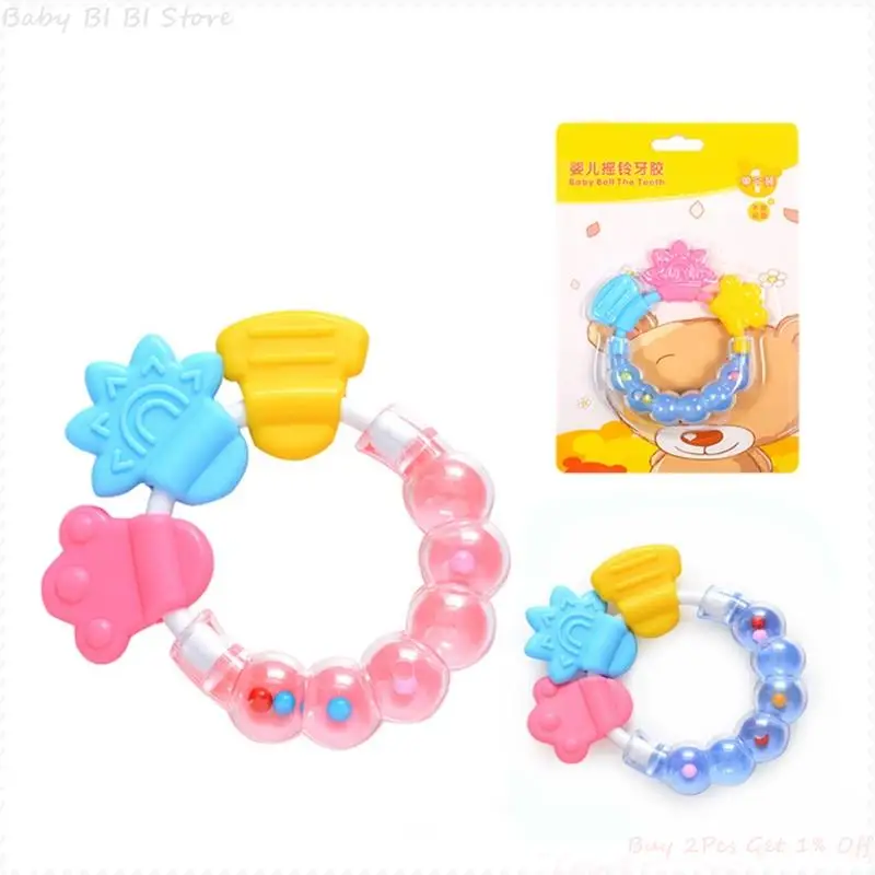 

1 шт., детская Силиконовая зубная щётка, с бусинами