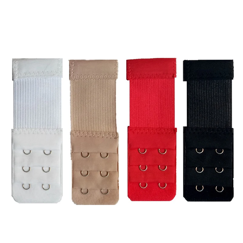 

20-100Pcs Women's Elastic Bra Extension Expander Strap Sets Clasp 3 Row 2 Hook Bra Extender Adjustable Bra Belt Buckle Underwear