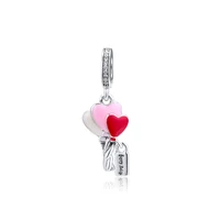 heart balloons dangle charms for women bracelets silver 925 sterling jewelry original charm beads for jewelry making mixed color