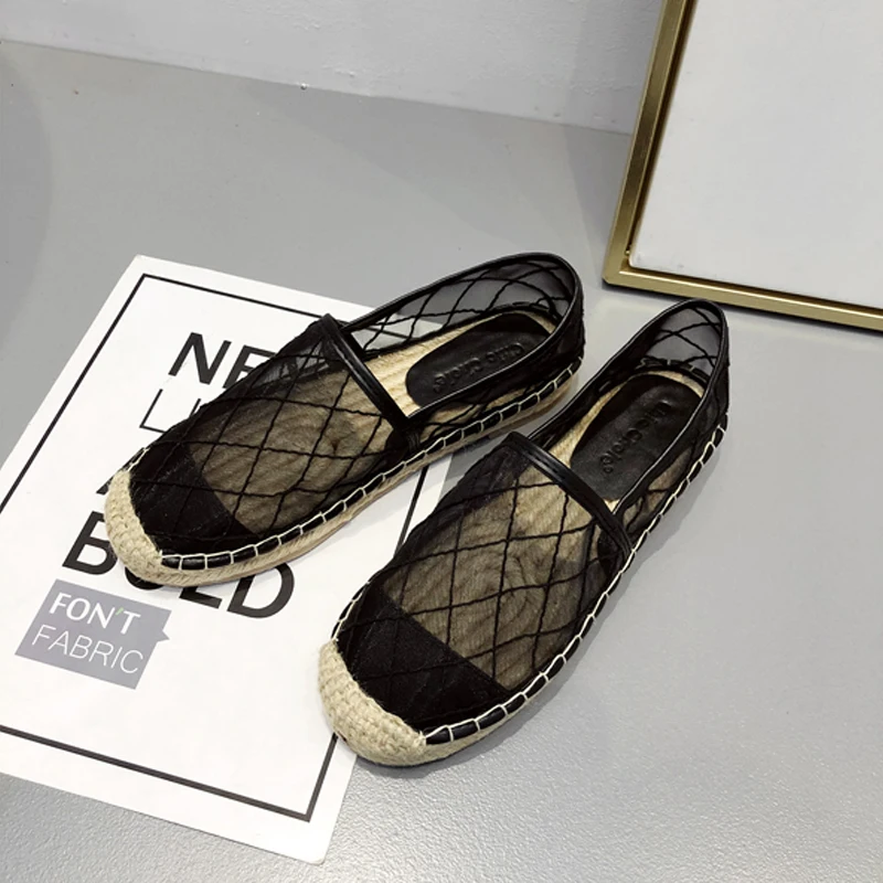 Эспадрильи женские водонепроницаемые мокасины обувь в стиле дерби с пеньковой