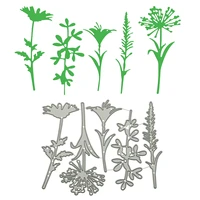 various large long grass plant cutting dies set for scrapbooking flower pattern clipart card album decorating metal cutter mold