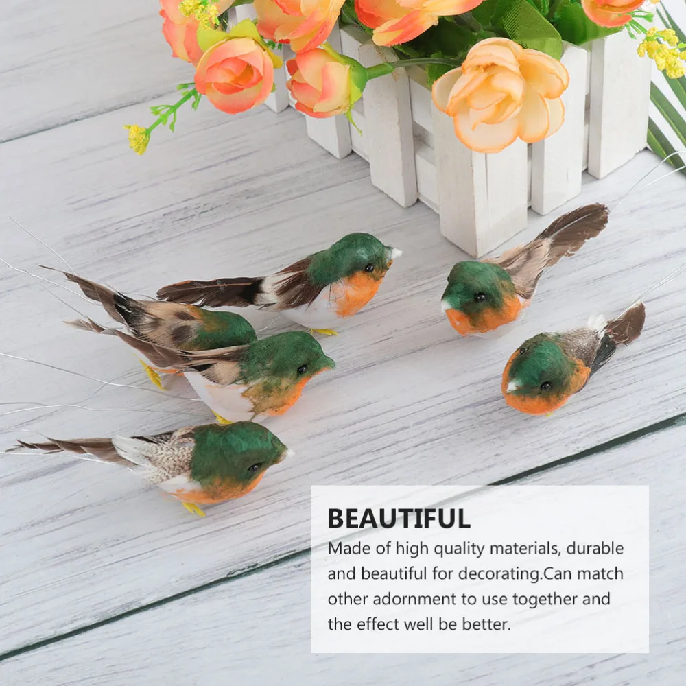 

1 Set 12 Pcs Christmas Robin Birds Decoration Accessories (Assorted Color)