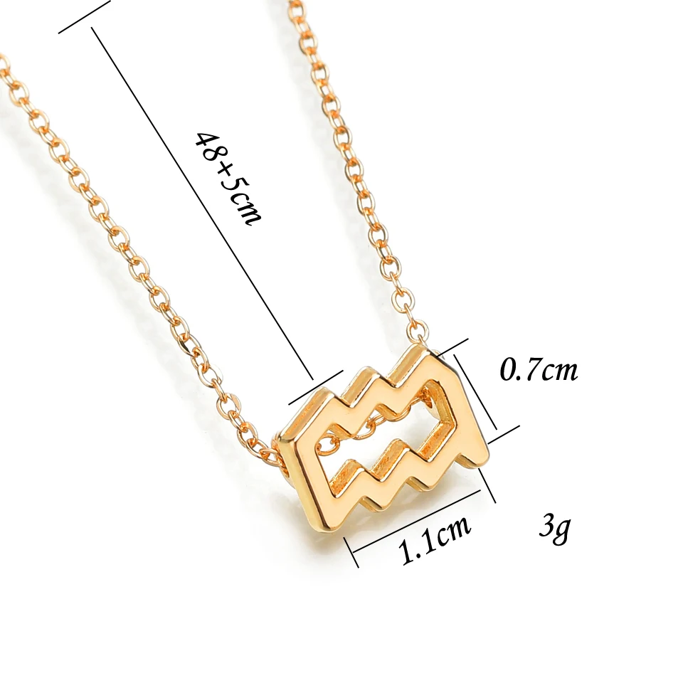 Маленькие женские Элегантные ожерелья со знаками зодиака 12 созвездий с