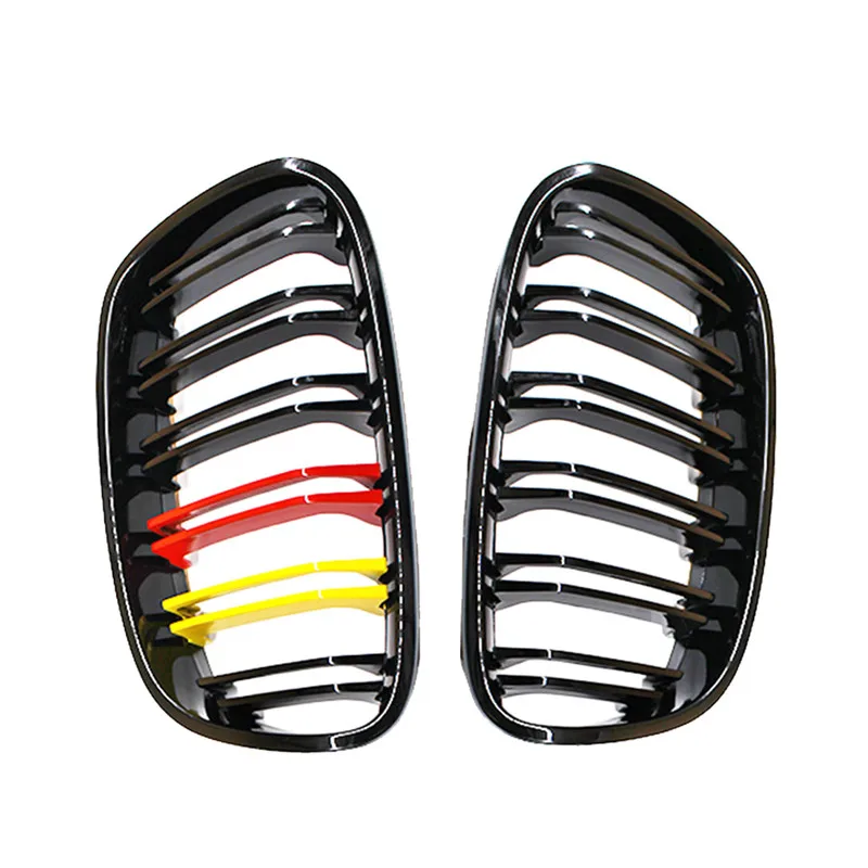 

Передняя решетка радиатора для BMW F20, F21, 1 серии, 2011, 2012, 2013, 2014, глянцевая/матовая, цвет M, 1/2 передняя решетка радиатора, сменная радиаторная решетка для автомобиля, 2 шт.