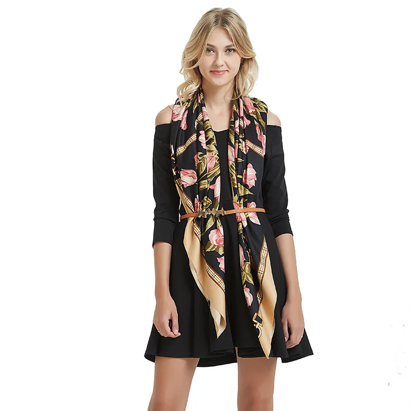 

sunscreen Silk Wraps Scarf Summer Shawls ScarvesLadyBandana Hijabs beach Bufand de seda Foulard ensoieprotecto solar playa rusia