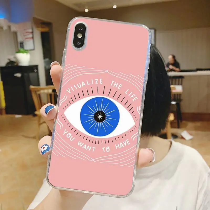 

Lucky Eye Blue Evil Eyes Phone Case Transparent soft For iphone 5 6 7 8 11 12 s c se plus mini x xs xr pro max shell