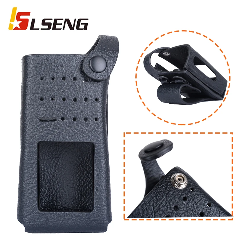 

Жесткий кожаный чехол LSENG для уличной рации чехол подходит для Motorola MTP3150 GP338D XIR P8668 чехол для портативной рации