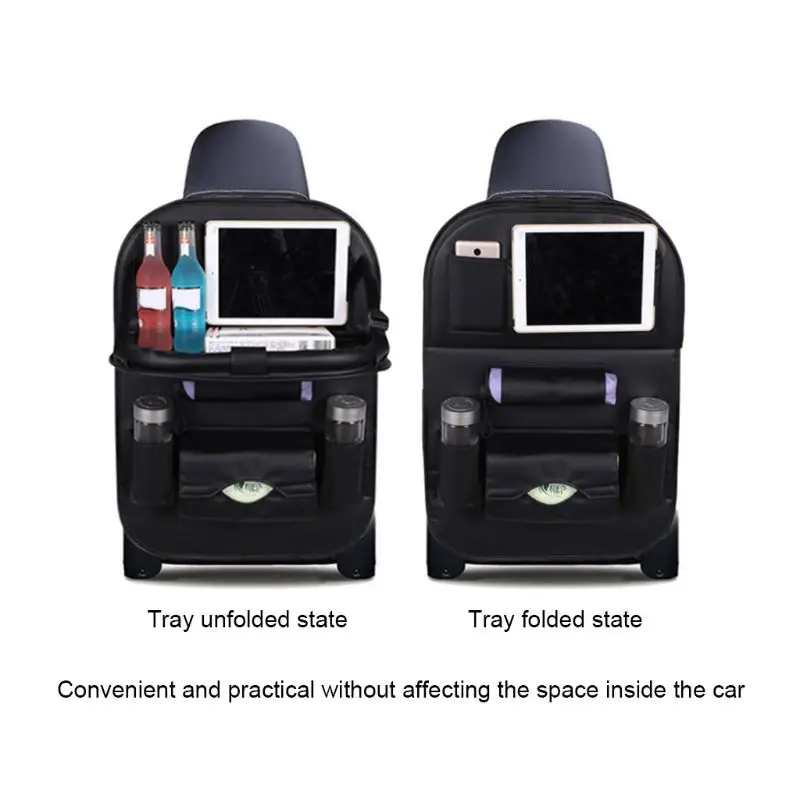 

Faux PU Leather Car Back Seat Storage Bag Hanging Multi-functional Mini Holder