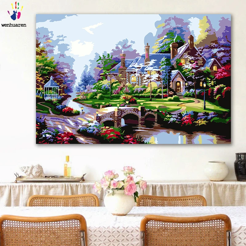 DIY картинки для раскраски по номерам с цветными сказочными красавицами лесной