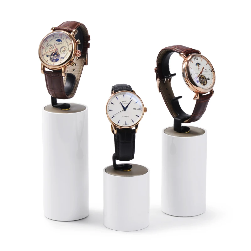 

Oirlv New 3 Pieces/Set Solid Wood Bracelet Bangle Jewelry Display Stand Rubber Watch Display Rack for Showcase Jewelry Exhibitor
