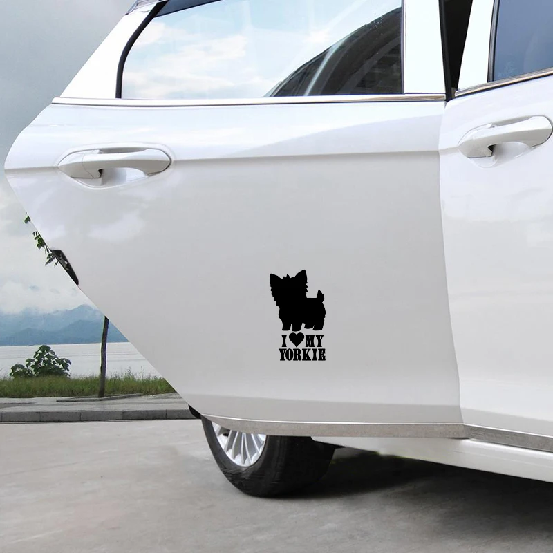 

I Love My Yorkie Dog Car Window Decal Sticker Vinyl Car Body Decal Bumper Sticker Removable Windows Vinyl Decal Car Accessories