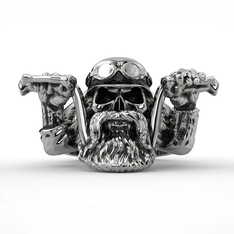 

Hip-Hop Punk Vintage Men's Ring Trendy Nordic Knight Jewelry Accessories Shield Sword Warrior Ring Engraving Soul Knight