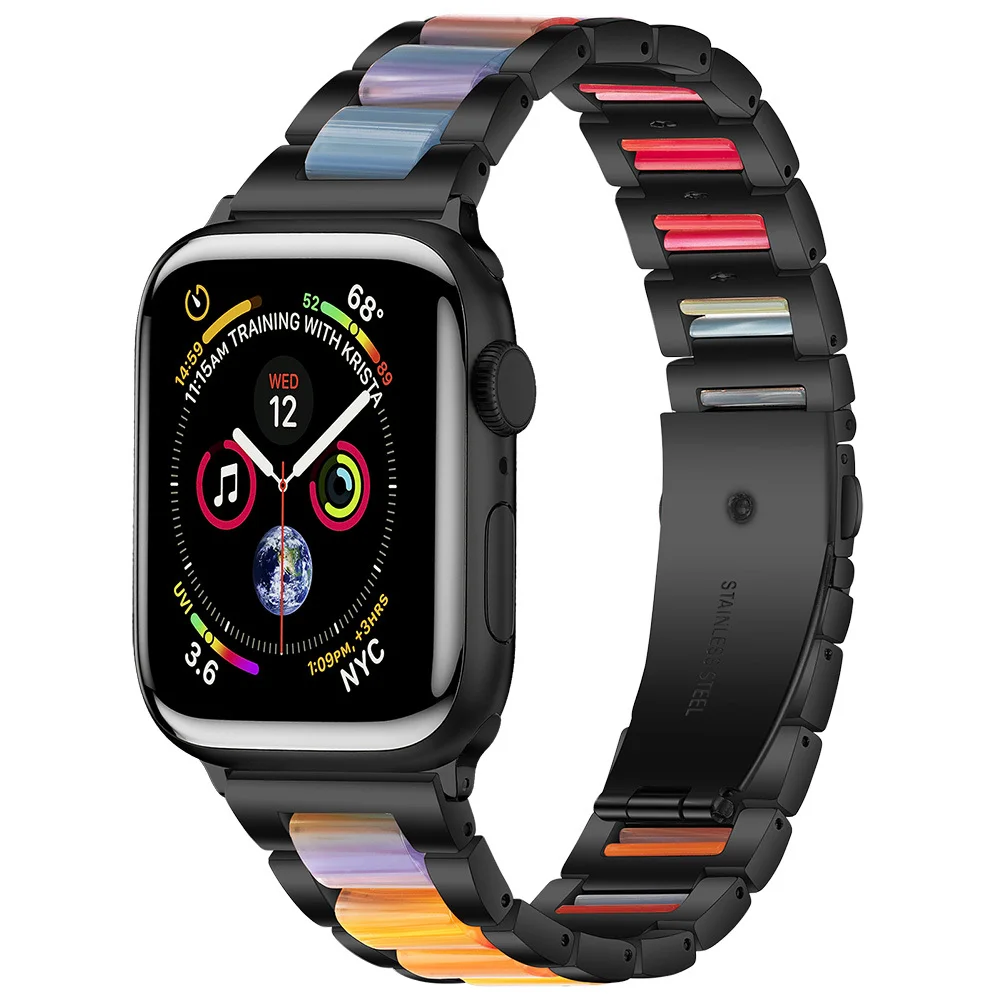 

Ремешок из нержавеющей стали для apple watch bands 44 мм 42 мм, сменный Браслет для iwatch Series SE 6 5 4 3 2, 40 мм 38 мм