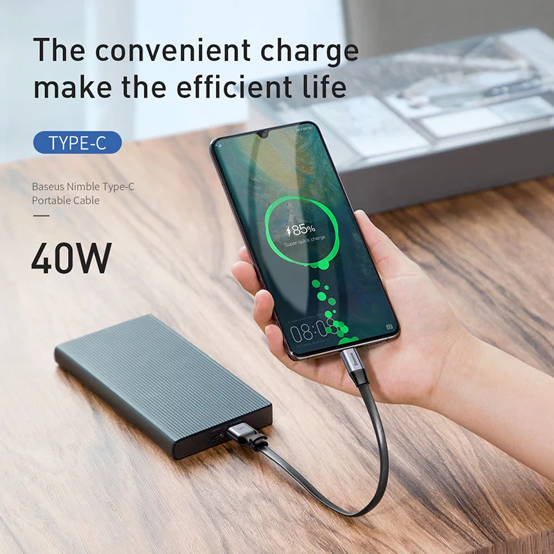USB Type C кабель 5A для Huawei P30 P40 зарядное устройство быстрой зарядки подключения