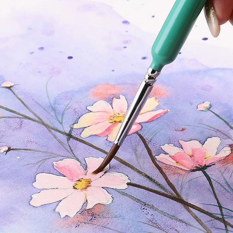 10 шт линия тонкая профессиональная ласка кисть для краски волос миниатюрные