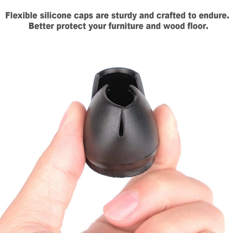 

16 PCS Silicone Non-Slip Table Chair Leg Caps Foot Protection Bottom Cover Desk Foot Protectors Foot Protection Cover