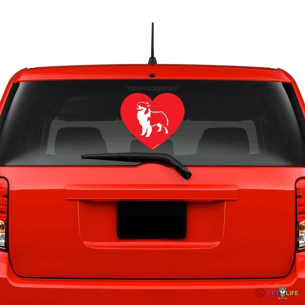 Наклейка на лобовое стекло Love в стиле австралийской овчарки виниловые наклейки